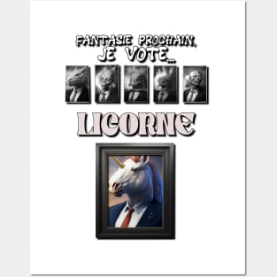 Elections monstrueuses - Licorne - Unicorn Posters and Art